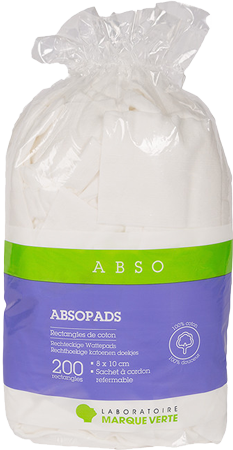ABSOPADS Coton démaq rectangulaire 8x10cm 